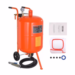 Sableuse - VEVOR - 750 x 395 x 835 mm Haute Pression Capacité Réservoir 757 L 60-110 PSI avec 4 Buses pour TachesRouille