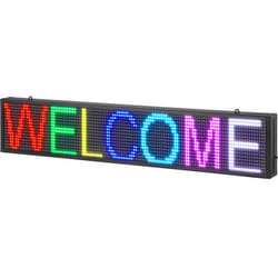 Enseigne Lumineuse LED Programmable-VEVOR-99x19 cm-Panneau Publicitaire Texte Personnalisé-pour Magasin Bar Publicité