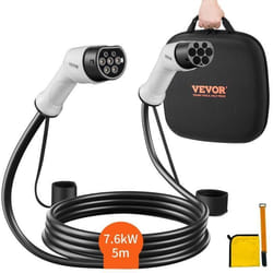 5m Câble de Charge EV Type 2 à Type 2  - VEVOR - 32A 7kW Charger Voiture Électrique