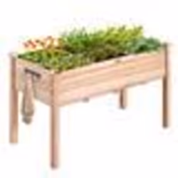 VEVOR Jardinière Surélevée Lit de Jardin Potager en Bois de Sapin 120x58x76 cm