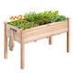 VEVOR Jardinière Surélevée Lit de Jardin Potager en Bois de Sapin 120x58x76 cm