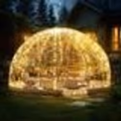 Tente à Bulles Dôme-VEVOR-366 m-Couverture en PVC Tente Igloo de Jardin Imperméable pour Camping Terrasse Arrière-cour