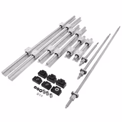 Rails Linéaires - VEVOR - Miniature Rail de guidage linéaire Guide avec 3 Vis à Billes RM1605-350-650-1050 mm
