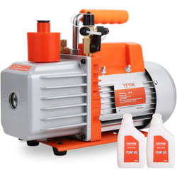 Vevor - Pompe a vide rotative a palettes 198 L/min, pompe a vide de climatisation a 2 etages, 370 w, 6,35 mm et 9,5 mm sae male,12,7 mm acme male