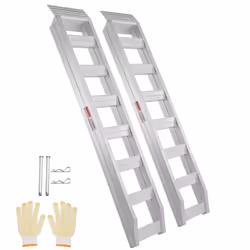 Rampe de chargement Aluminium-Vevor- pour Moto Tracteur VTT Camion Tondeuse à Gazon Souffleuse à Neige-72*15*4 pouces