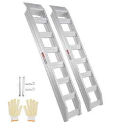 Rampe de chargement Aluminium-Vevor- pour Moto Tracteur VTT Camion Tondeuse à Gazon Souffleuse à Neige-72*15*4 pouces