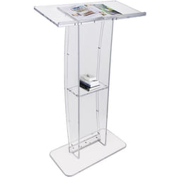 Pupitre de Conférence - VEVOR - 685 x 330 x 1198mmPrésentoir acryliqueavec étagère de rangement et Bureau inclinableTransparent