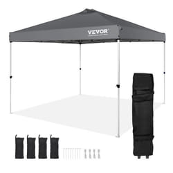 Tonnelle Pop up - VEVOR - Tonnelle Pop-up pour Camping Plage 3048x3048 cm Gris Foncé Sac Portable