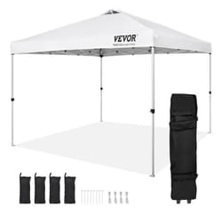 Tonnelle Pop up - VEVOR - Tonnelle Pop-up pour Camping Plage 3048x3048 cm Blanc avec Sac Portable