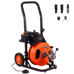 Déboucheur Électrique Canalisation - VEVOR - RC-9001-3.2*12.7*23M - 23m x 127mm - 4 Coupeurs