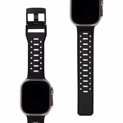 Urban Armor Gear 194002114032, Bande, Smartwatch, Noir, Apple, Watch Series 8, SE2, Ultra, 7, 6, 5, 4, 3, 2, 1, SE, Silicone