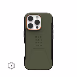 Urban Armor Gear Civilian, Housse, Apple, iPhone 16 Pro, 16 cm (6.3"), Olive