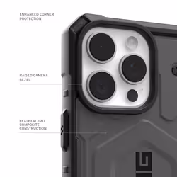 Urban Armor Gear Pathfinder Housse iPhone 16 Pro TPU Argent - Vue supplémentaire 5