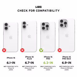 Urban Armor Gear Pathfinder Housse iPhone 16 Pro TPU Noir - Vue supplémentaire 7