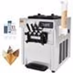 Machine à Crème Glacée Commerciale-VEVOR-18-28 L/h 3 Saveurs Machine à Glace Italienne Trémie 2x55 L-pour Yaourt Café Snack-B ...