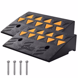 Rampe Trottoir - VEVOR - 2PCS Rampe de Seuil en Caoutchouc Hauteur 127cm Charge 15t