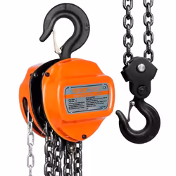 Palan à Chaîne Manuel VEVOR - 2T 28m Capacité Levage - Acier Allié G80 Frein Double Cliquet