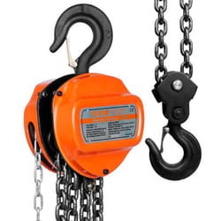 Palan à Chaîne Manuel VEVOR - 2T 28m Capacité Levage - Acier Allié G80 Frein Double Cliquet