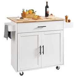 Îlot Central - VEVOR - Desserte de Cuisine à Roulettes 90 cm avec 1 Armoire 1 Tiroir