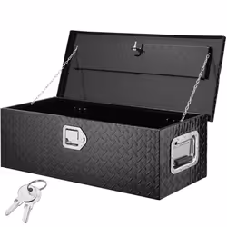 Boîte à Outils pour Camion en Aluminium - VEVOR- 76.2x33x24.4 cm Boîte à Outils Verrouillable pour Pick-up à Benne Basculante ...