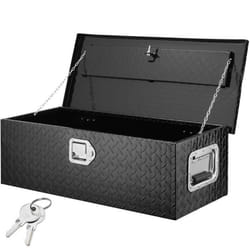 Boîte à Outils pour Camion en Aluminium - VEVOR- 76.2x33x24.4 cm Boîte à Outils Verrouillable pour Pick-up à Benne Basculante Noir