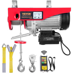 Vevor - Treuil a Cable Electrique 1000 kg Palan Electrique avec Telecommande sans Fil 1600 w Treuil-Palan 10 m/min Hauteur de Levage Cable Simple 12