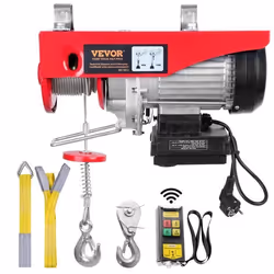 Palan Électrique - VEVOR - Charge 800 kg 1450 W Treuil Palan Électrique Levage à Câble Télécommande Sans Fil
