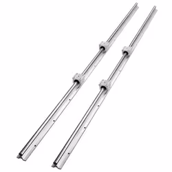 2PCS Rail de Guidage Linéaire SBR20 1500 mm - VEVOR - 4PCS Bloc de Roulement SBR20UU