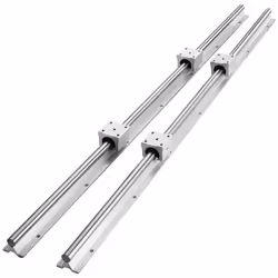 Rails Linéaires - VEVOR - 2PCS Rail de Guidage Linéaire SBR16 1000 mm 4PCS Bloc de Roulement SBR16UU