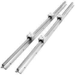 2PCS Rails Linéaires 800 mm - VEVOR - 4PCS Blocs Roulement SBR16UU Kit Glissières à Roulement Linéaire