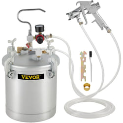 Vevor - Reservoir de Peinture sous Pression 10 l avec Pistolet de Pulverisation, Pot de Peinture sous Haute Pression avec 2 Tuyaux de 3 m, Forte