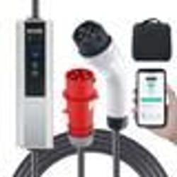 Chargeur EV Portable - VEVOR - Chargeur Voiture Electrique Type 2 Câble 75m 230V-400V CEE 32