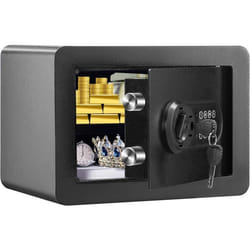 14 L Coffre-Fort Numérique - VEVOR - 350 x 250 x 250 mm Coffre-Fort de Sécurité - 2 Types de Déverrouillage Mot de Passe et Clés