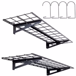 Etagere Murale Garage - VEVOR - 1220 x 312 x 115 mm Lot de 2Charge 907 kgPorte - outils en métal suspendupour Magasins