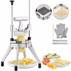Coupe-Frites Commercial - VEVOR - Coupe-Légumes Multifonction Manuel - 2 Lame Inox 095 cm