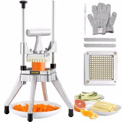 Coupe-Frites Commercial - VEVOR -  Coupe-Légumes Fruits Multifonction -  Lame de 064 cm en Inox