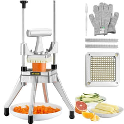 Coupe-Frites Commercial - VEVOR -  Coupe-Légumes Fruits Multifonction -  Lame de 064 cm en Inox