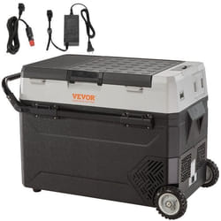 53 L Glacière Électrique Portable - VEVOR - Réfrigérateur de Voiture Double Zone - 06 kW.h -20 °C à 10 °C Réglable