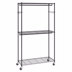 Portant à Vêtements - VEVOR - Porte-Manteau avec Roulettes Porte-Manteau avec Roues Acier 3 Niveaux Charge 182 kg