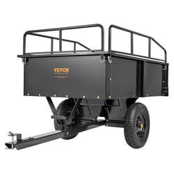 Remorque à Benne Basculante-VEVOR-Charge 340 kg- Remorque Utilitaire de Jardin Robuste-pour Tracteur Tondeuse à Gazon