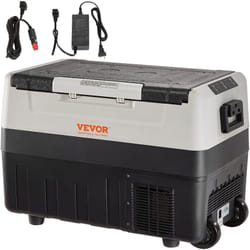 Glaciere Electrique Portable de 45 l Refrigerateur de Voiture Portable 12/24 v cc 100-240 v ca Frigo Voiture Double Zone 0,6 kW.h -20 °c a 10 °c