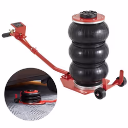 3 T Cric Pneumatique - VEVOR - Cric de Levage Automobile 14-45 cm 3 Coussins d’Air - Rouge