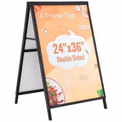 Porte-Affiche Stop Trottoir - VEVOR - Chevalet Stop-Trottoir Porte-Affiche de Trottoir Double-Face 91 x 61 cm