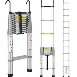 Échelle Télescopique Extensible - VEVOR - Échelle Télescopique Aluminium Extensible Multi-Usages Portable 46m 190kg