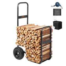 Chariot Transport Bois de Chauffage-VEVOR-Charge 1134 kg-67x52x110 cm-Housse Imperméable Porte Bûche Extérieur pour Cheminée