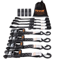 Sangle a Cliquet - VEVOR - 004 m x 24 mLot de 4Résistance maximale à la rupture 2362 kgrevêtement par pulvérisation noir