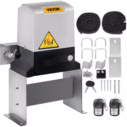 Ouvre-porte coulissant automatique Poids maximum de la porte : 1 400 kg, 2 télécommandes et 2 chaînes de 3 m Améliorez la séc ...