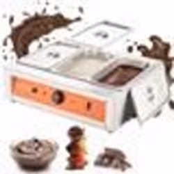 Fondoir à Chocolat - VEVOR - Tempéreuse à Chocolat en Inox 1500 W 3 Cuves de 33 L