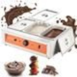 Fondoir à Chocolat - VEVOR - Tempéreuse à Chocolat en Inox 1500 W 3 Cuves de 33 L