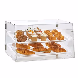 Vitrine à gâteaux - VEVOR - Présentoir à Pâtisserie Vitrine de Boulangerie en Acrylique à 2 Niveaux510 x 350 x 35 mm